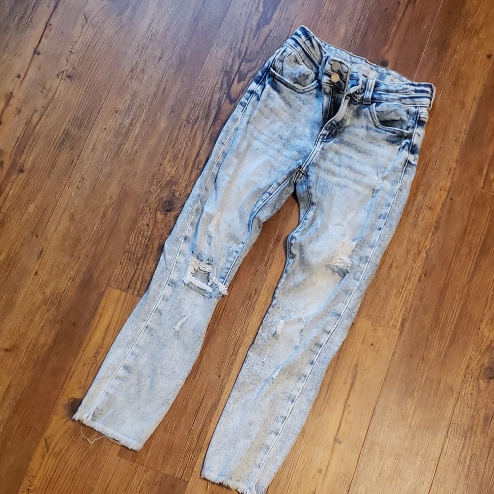 Kids Distressed Light Wash Jeans